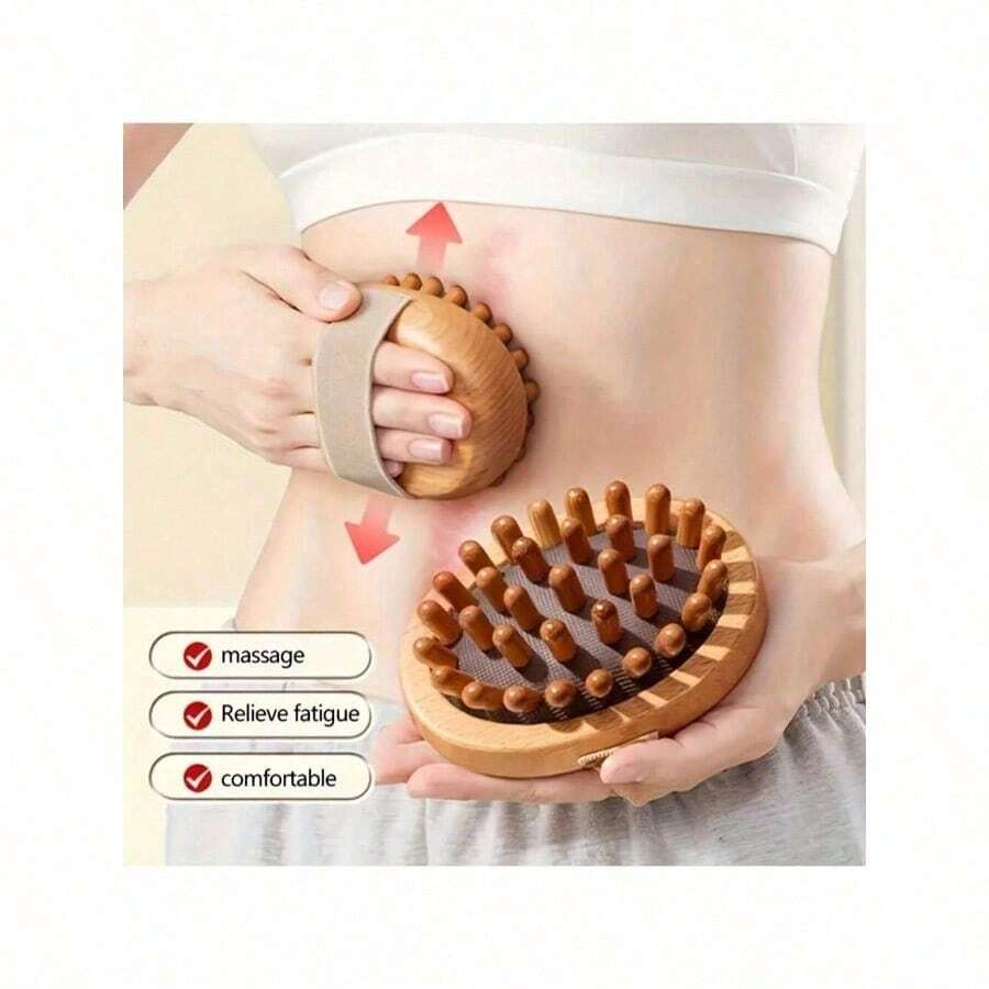 1pcs Wooden Massage Brush/Pad-Style Brush, Tool For Body Massage And Therapy, Relieves Fatigue, Soreness, Skin Laxity, Reduces Fat Accumulation, Promotes Lymph And Blood Circulation, Eliminates Edema. Can Be Used As A Dry Brush To Remove Dead Skin. Air Cushion Suitable For Essential Oils And Sunbathing Massage. Portable And Easy To Clean, Suitable For Use At Home, Beauty Care, Office, Spa, Skincare, SPA, Bathing. An Ideal Gift For Birthdays, Holidays, Anniversaries For Family And Friends (Facial Care Massage Tool, Beauty Supplies, Body Care Tool) Mother's Day Gift - Nhiều màu - Xem 1