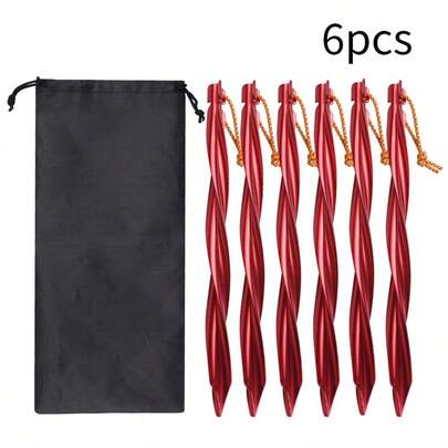 6pcs Outdoor Tent Stakes, Lightweight And Durable Tent Pegs For Camping And Shelter Fixation