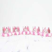 1 Peça Chapéu Coroa de Aniversário de Rosa, Coroa de Festa de Aniversário de 1-4 Anos, Chapéu Coroa de Aniversário de 6 Meses, Chapéu de Aniversário de 1 Ano, Chapéu Coroa de Festa de Aniversário Feito à Mão de 2 Anos, Chapéu de Aniversário de Flor de 3 Anos, Chapéu Rosa de 4 Anos, Adereços para Fotos, Aniversário, Suprimentos para Festa - Vários estilos - Visão 12