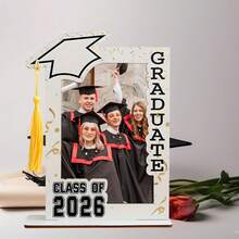 2026 Graduation Party Photo Decoration Frame Ornament, With Hanging Tassels Graduation Happy Photo Decoration Ornament, Suitable For Graduation Party Decoration And Graduation Gifts(Black, Blue, White) - Multicolor - View 10