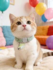 1pc Adjustable Detachable Safety Buckle Cat Collar With Star Pendant, Suitable For Small/Medium/Large Cats, Pet Gift - Multicolor - View 13
