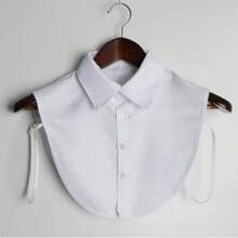 A White Chiffon Pointed Collar Fake Collar,Festival,Travel - White - View 7