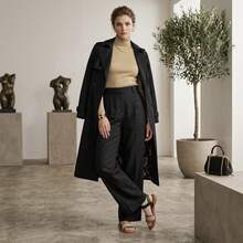 Flat Sandal With Elastic, Orthopedic, Beach, Vintage, Bohemian Style. - sợi tricro đen - Xem 3