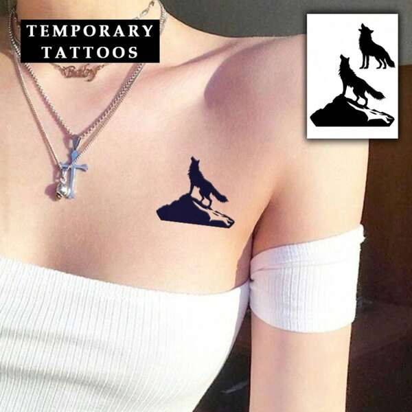 وشم مؤقت لأمفانز ذئاب تعوي، وشم شبه دائم، يدوم من 1-2 أسبوع، وشم طويل الأمد، وشم عصير، وشم واقعي، وشم رومانسي، وشم مزيف، مقاوم للماء، مظهر وشم أصيل، وشم تصميم نوعي، وشم فاكهة، وشم قائم على النباتات