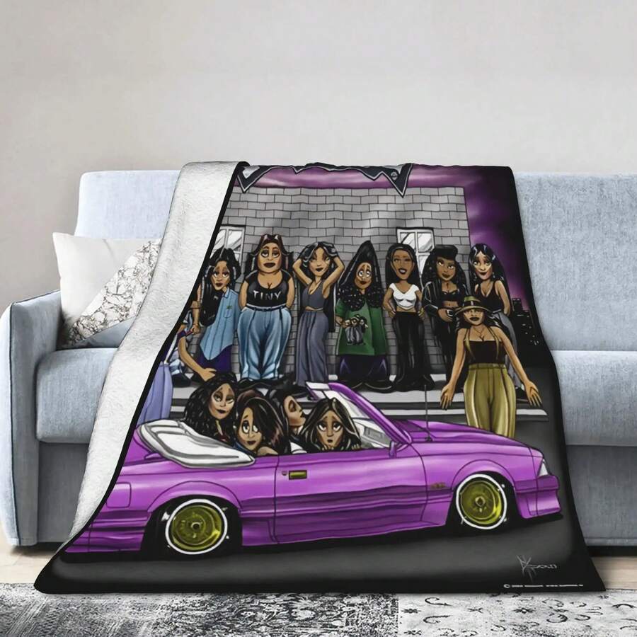 [HOMICIDE: Flannel Blanket] HOMICIDE: Soft, Warm Polyester Flannel Blanket, Cozy All,Season Throw With "Homies" Design, Perfect For Home, Office, Or Travel Decor, Machine Washable, Ideal For Birthdays And Holidays, Festive Home Decor, Urban Theme D Flannel Blanket, Digitally Printed, Suitable For All Seasons, Perfect For Sofas, Beds, Offices, Camping, And Travel.Makes A Great Gift For Holidays, Weddings, Birthday Celebrations, And For Friends, Classmates, Best Friends, Sisters, Brothers, And Elders.-280gsm - Nhiều màu - Xem 1