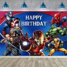 1 tấm phông nền trang trí tiệc sinh nhật chủ đề siêu anh hùng hoạt hình giả tưởng được cấp phép, kích thước 210 * 150/150 * 100/100 * 75CM, chủ đề Thor, dùng trang trí tường, phông nền tiệc sinh nhật, phông nền chụp ảnh, trang trí studio, đồ dùng tiệc tùng. - BJB - Xem 2