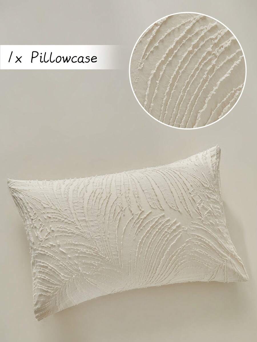 1pc Bohemian Style Khaki Cutout Tufted Pillowcase, Vintage Farmhouse Polyester Decorative Throw Pillow Cover, Suitable For All Seasons, Decor, Machine Washable, Pillow Insert Not Included - Khaki - View 1