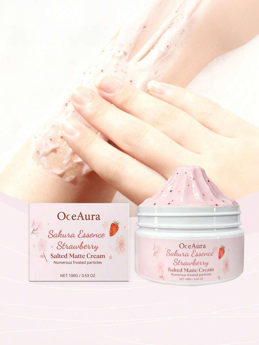 1瓶100克樱花草莓足部及身体磨砂膏。温和清洁死皮，滋润肌肤，展现透亮光泽，令肌肤倍感清新舒适。 - Strawberry - 查看 1