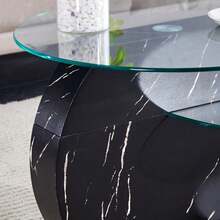 Coffee Tables - Black + Transparent + MDF+Glass-1 - View 7