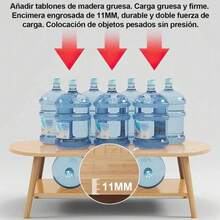 Mesa de Centro Moderna de Madera de Dos Niveles – Estilo Elegante para Sala de Estar - Negro - Ver 4