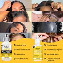 Goiple Waterproof Lace Glue Kit Wig Lace Bond Melting Spray Extra Hold For Lace Front Glueless Adhesive,Includes Lace Melting And Holding Spray,Wig Glue,Adhesive Remover,Rat Tail Comb,  Double Sided Brush,Eyebrow Trimmer,Elastic Hair Band,HD Wig Caps - 10件 - 查看 6
