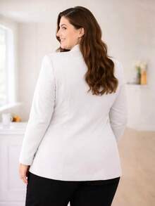 Plus Size Max Blazer. Tailored Fabric. Sizes G1, G2, G3. - White - View 2