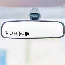 1 PC I Love You Rearview Mirror Sticker- I Love You Sticker- Mirror Sticker- Rearview Mirror Sticker- Car Mirror Sticker- Side Mirror Sticker - A - View 3