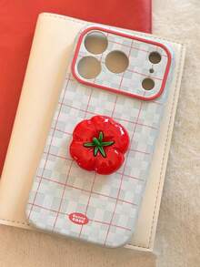 1 chiếc, họa tiết kẻ caro xanh dương, táo và cà chua đỏ, kèm hình ảnh stent, thích hợp dùng cho iPhone 17/ 17 Pro Max, 16 Pro Max, 15 Pro, 14, 13/12/11. Thích hợp làm quà tặng Ngày Valentine/Sinh nhật/Ngày của Mẹ/Lễ Phục Sinh cho gia đình/bạn bè/chị em gái/bạn trai. - Màu xanh bụi bặm - Xem 1