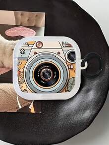 TPU Protective Case: Suitable For 1st/2nd/3rd/4th Gen Pro, Cartoon Retro Camera Illustration Pattern, Durable Protective Cover - Multicolor - View 3