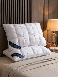 Almohada, 1 PZ/ 2PZS Almohada de Tracción Inversa, Mullida y Voluminosa, con Excelente Elasticidad, Material Transpirable y Suave para la Piel, Cómoda y Que Evita la Sudoración, Garantizando Un Sueño Reparador, Color Blanco, Adaptarse a Diferentes Estilos, Ideal para Dormir en Casa, Residencias Estudiantiles, Descansos en la Oficina, Estancias en Hoteles, Día de las Madres, Día del Niño, Vacaciones Semana Santa. - Blanco - Ver 10