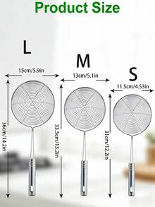 Professional Grade Stainless Steel Frying Strainer Ladle, Kitchen Slotted Spoon With Long Handle, Sturdy Metal Strainer Suitable For Home Cooking, French Fries And Food Filtration, Essential Kitchen Tool - White - View 14