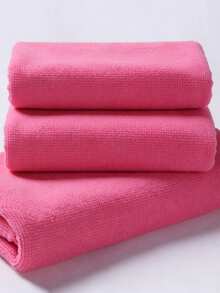 3pcs Salon Exclusive Super Soft Solid Color Fiber Hair Wrap Towels, Suitable For Salons, Barbershops, Massage Parlors - Multicolor - View 19