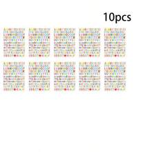 1500张防水英文字母贴纸，装饰性数字和字母贴纸，适用于剪贴簿、派对、节日装饰、卡片、明信片、笔记本、笔记本电脑、滑板、头盔等。 - 黑色 - 查看 14