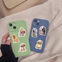 50 miếng dán hình chó Golden Retriever hoạt hình dùng để trang trí hành lý, laptop, mũ bảo hiểm. - 50 CÁI - Xem 4