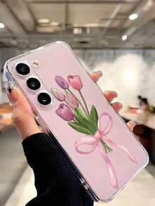 1个蝴蝶郁金香花朵软壳手机壳，兼容华为荣耀、Galaxy A04e/12/A13/A14/A34/A50/A52/A53/A54/S21/S22/S23/S24/S25/S25Ultra/S25FE/S26/S26 Plus/S26 Ultra/S26 Edge、6A/7A/8A、12T/13T/15T/15T Pro - 無色 - 查看 7