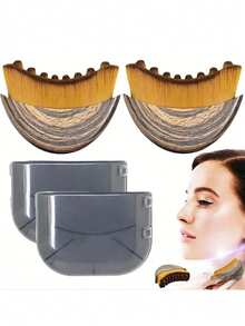 淋巴塑形面部及身体按摩刷，用于面部淋巴引流按摩，塑造下颌线条，符合人体工学设计，贴合肌肤，消肿，缓解疲劳 - 彩色 - 查看 9