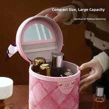 小号水桶化妆包，大容量礼品化妆包，多功能防水手提包，批发化妆刷 - 彩色 - 查看 1