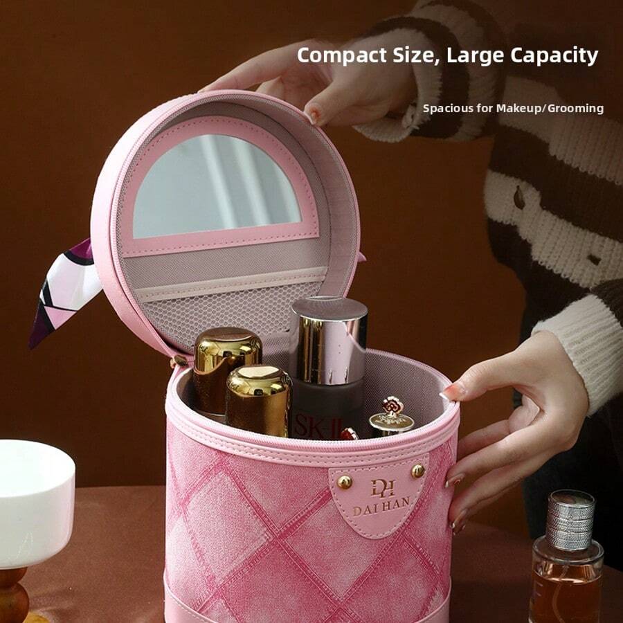 小号水桶化妆包，大容量礼品化妆包，多功能防水手提包，批发化妆刷 - 彩色 - 查看 1