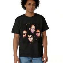Men's Crew Neck Rock Music Graphic T-Shirt, Casual Daily Wear - Black 1 - View 1