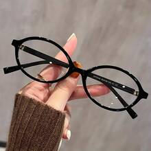 Fashionable Oval Women's Glasses With Lenses, Transparent Design, Suitable For Party, Daily Decorative Accessory - Multicolor - View 4