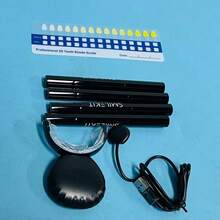 Kit de blanqueamiento dental, juego de blanqueamiento dental inalámbrico para el hogar con guía de tonos, regalo del Día del Padre, batería de litio de 400mAh - Negro - Ver 11