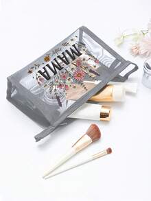 Makeup Bag,Suitable For Personal Travel Cosmetics Storage, Travel Small Bag Wash Bag, Beach Bag,Transparent Toiletry Bag,Birthday Gift, Birthday Gift, Travel Essentials And Dormitory Essentials To Meet Daily Travel Needs,Ideal Gift For Her, Teachers, Mothers, Friends, Dorm Room, Mother'S Day Gift, Graduation Gifts, Travel Gift, Easter Gifts, Back To School - Multicolor - View 3