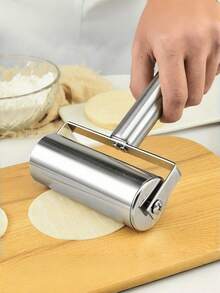 Cây cán bột hai đầu bằng thép không gỉ, dụng cụ cán bột hình chữ T đa năng chống dính dùng để làm vỏ bánh bao, bột làm bánh mì. - Xem 7