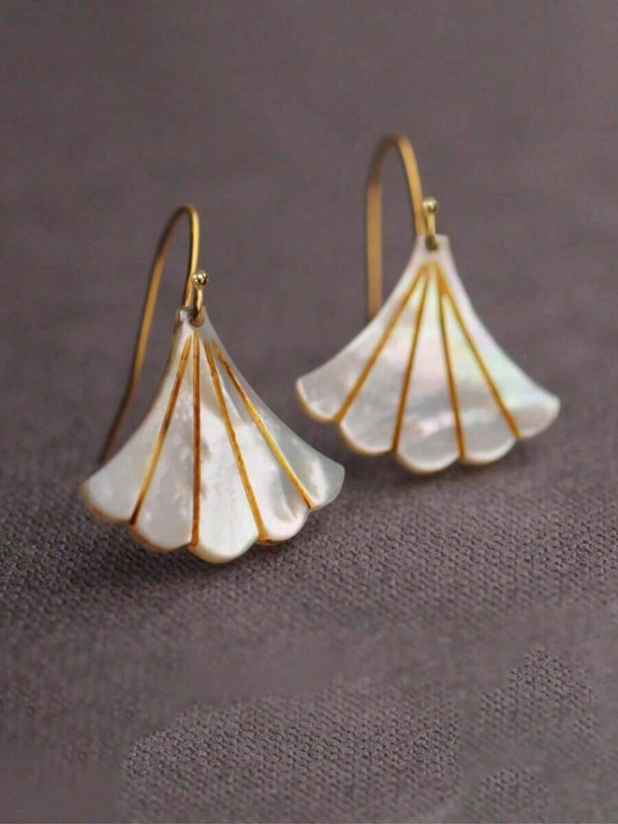 2pcs/Set Vintage Bohemian Style Faux Pearl Decor Artistic Bridal Wedding Earrings, Modern Bridesmaid Gift - 多色 3 - 查看 1