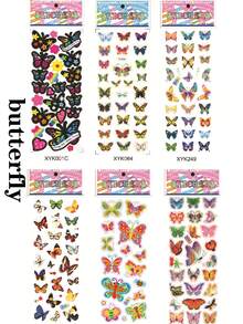 100+ Styles Shipped Randomly, 6 Cartoon Bubble Stickers, Children's Daily Decorative Stickers, Waterproof Creative Graffiti Stickers, Puzzle Sticker Toys, Children's Gifts - Multicolor - View 8