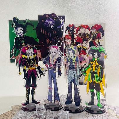 15cm 1pc Acrylic Clown Standee, "Bizarre Circus" Peripheral Front & Back Protective Film Desktop Decor Creative Gift