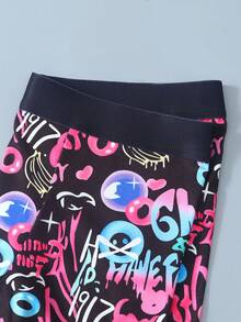 3条装男士内裤，随机涂鸦印花，弹性腰带舒适男士平角内裤 - 彩色 - 查看 4