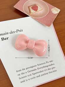 2pcs Elegant Pink Bow Hair Clips, Cute Sweet Bow Design Hair Clips, Women's Daily Hair Accessories, Hairpin - Multicolor - View 15