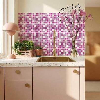 Hình dán tường tự dính chống thấm nước nhiều màu sắc, hình dán chống bắn nước cho nhà bếp, trang trí nhà cửa tự làm, giấy dán tường dễ dán và dễ tháo gỡ.