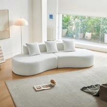 Sofas & Couches - White + Fabric + 3 Seat + Foam-1 - View 2