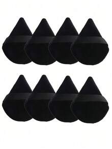 3pcs/8pcs/15pcs/24pcs Triangle Flocked Beauty Makeup Sponge Sets, Soft Fluffy Textured, For Face/Body Powder Puff, Cosmetic Mixing Tools Assorted Sets,Makeup,Cheap,Room Decor,Vanity,Travel,Bedroom,Makeup Accessories,Puff,Makeup Blender,Powder Puff,Makeup Sponge,Cheap,Stocking Stuffers,Makeup,Makeup Tools,Cheap Stuff,Gifts,Gifts For Women,Christmas Gifts,Giveaways,Travel,Cheap Stuff,Travel Essential - 黑色 - 查看 10