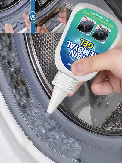 洗衣机除霉剂，快速去除霉菌和霉斑，适用于：洗衣机硅胶密封圈、冰箱、洗衣机密封圈、冰箱密封圈、冰箱、水槽、马桶、排水管、墙角、电动牙刷、瓷砖等处的霉菌和污渍。