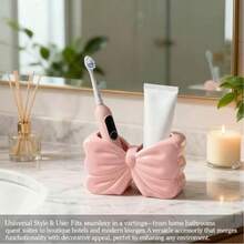 Hộp đựng bút hình nơ xinh xắn - Hộp đựng cọ trang điểm và đồ dùng văn phòng để bàn, hộp đựng cọ trang điểm thanh lịch, phù hợp cho các bạn nữ, học sinh và phụ nữ để trang trí sáng tạo, trang trí nghệ thuật cơ thể, đồ dùng văn phòng, hộp đựng bút đa chức năng để bàn, hộp đựng cọ trang điểm; Quà tặng sinh nhật, quà tặng tiệc tùng, quà tặng ngày Valentine, trang trí phòng trang điểm, túi đựng mỹ phẩm, vật dụng cần thiết khi đi du lịch - Nhiều màu - Xem 4