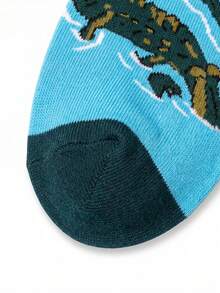 1 Paio di Calzini Unisex Novità a Motivo Coccodrillo Alla Caviglia, Calzini Casual Divertenti per Primavera/Estate, Regalo Ideale per Amanti degli Animali, Adatti per Uso Quotidiano, Escursionismo, Sport e Viaggi - Multicolore - Visualizzare 5