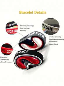 1/5/10Pcs Custom Bracelets Adjustable Personalized Wristbands Bulk Customizable For Party Favors, Birthdays, Halloween, Christmas, Wedding, Awareness, Company Events, Motivation, Promotions - Multicolor - View 9