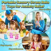 1/4 Counts Gummy Bear - Sensory Fidget Toy With Jelly-Like Filling, Squeeze Toys, Stress Toys, Stress Relief Toys, Fidget Toy, Birthday Gifts, Gift Bag Stuffing - 紫色 - 查看 3