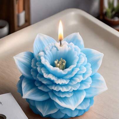 Khuôn silicon làm nến hình hoa mẫu đơn 3D, thiết kế cánh hoa xếp lớp sống động như thật, thích hợp để tự làm nến thơm, xà phòng, nhựa – Chịu nhiệt, dễ lấy sản phẩm ra, hoàn hảo cho trang trí nhà cửa và làm quà tặng.