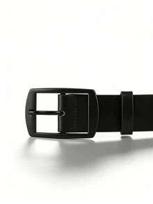 1pc Electroplated Buckle Versatile Men's Belt - Black - View 4