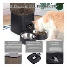 Comedero Dispensador de Comida para Perros con Conexión Wifi | Control Remoto y Programable para Alimentación Automática - Negro1 - Ver 6