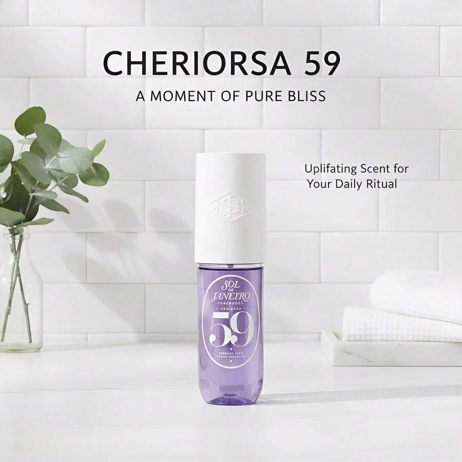 Sol De Janeiro Cheirosa 59 Hair & Body Perfume Mist 240ml / 8.1 Fl Oz Full Size, Delícia Drench™ Fragrance With Vanilla Orchid & Sugared Violet, Woody Gourmand Body Spray With Sheer Sandalwood, Vegan & Cruelty-Free - Xịt Thơm Toàn Thân & Tóc Cheirosa 59 240ml - Xem 1